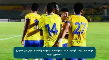 موعد المباراة.. توقيت محدد لمواجهة سموحة والإسماعيلي في الدوري المصري اليوم